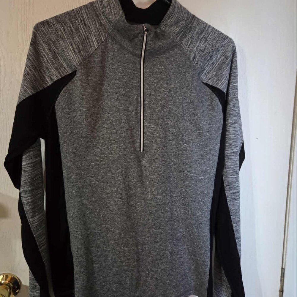 Danskin Semi-fitted Gray Black Cowl Neck Sweaters